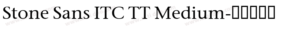 Stone Sans ITC TT Medium字体转换